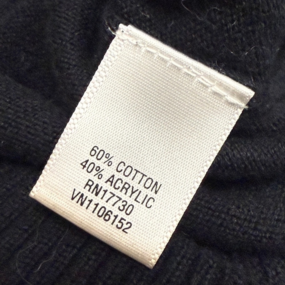 Mossimo Supply Co Y2K Mens V-Neck Sweater Vest Black Large Cotton Blend Preppy - Picture 7 of 7
